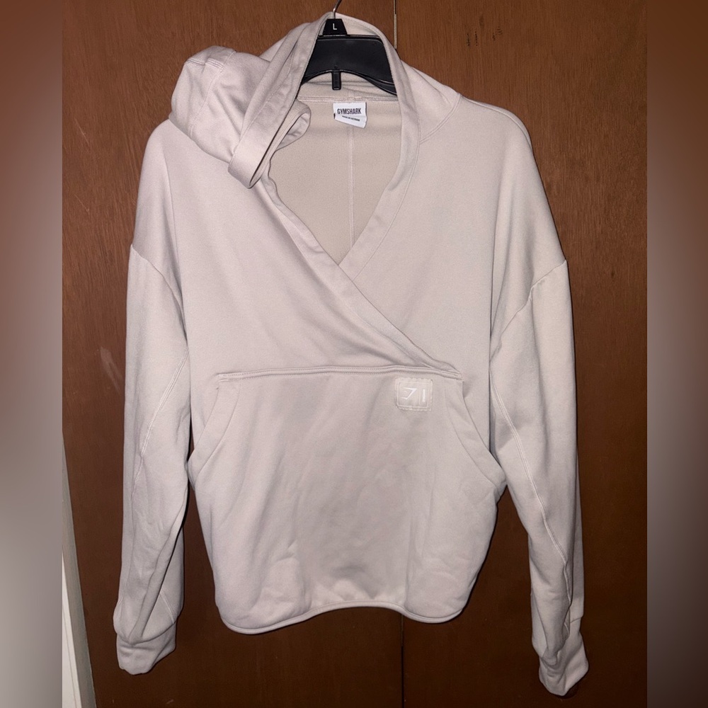 Gymshark Cream Wrap Hoodie Long Sleeve Small